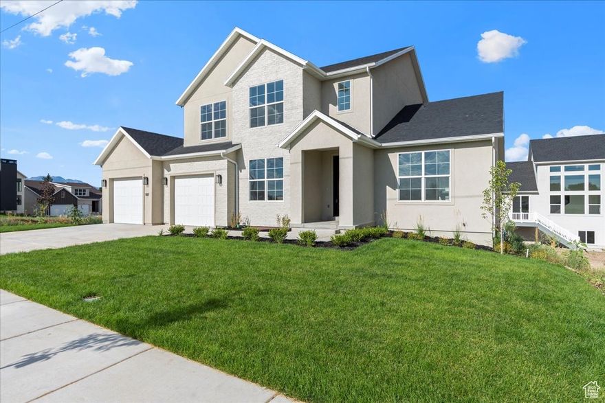 Elevated Family Living in This Stunning Model Home! Experience luxury living in this brand new 5,266 sq ft model home with 8 bedrooms and 5.5 baths. The soaring open-to-above great room creates a dramatic centerpiece, flowing seamlessly into a gourmet KitchenAid kitchen with oversized built-in fridge, quartz countertops, massive pantry and generous prep space. This home has too many upgrades to list! Just to name a few, this home has a 10' daylight walkout basement with suspended slab offers endless possibilities-home theater, gym, or extraordinary storage. With LPV wood flooring, stylish upgrades throughout, a spacious mud/laundry room, and full landscaping already complete, this home is designed for both everyday comfort and unforgettable entertaining! *Buyer must be willing to sign a 12 month lease back option to the builder.