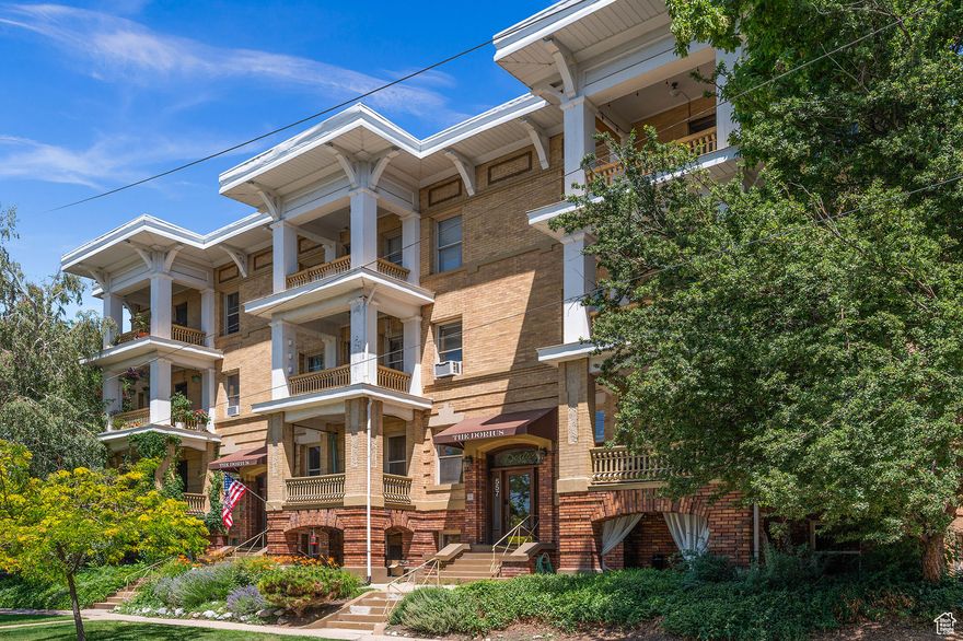 This 2-bedroom, 1-bath penthouse condo at the iconic Dorius building in the heart of the Avenues is full of charm and offers unbeatable views with modern, fully remodeled finishes. HOA amenities include Gas Paid; Pets Permitted; Sewer Paid; Snow Removal; Storage Area; Trash Paid; Water Paid; Internet Paid. Enjoy the walkability of the Avenues - just minutes from downtown Salt Lake City and the University of Utah. Bright and stylish with abundant natural light and a private 1-car garage. Top-floor living at its finest - schedule your showing today! Additional 3x6 storage closet downstairs. Please note that the HOA has agreed to vote on a 15% reduction in HOA fees next summer. Seller is willing to offset the current fee by 15% for 12 months. Square footage figures are provided as a courtesy estimate only. Buyer is advised to obtain an independent measurement.