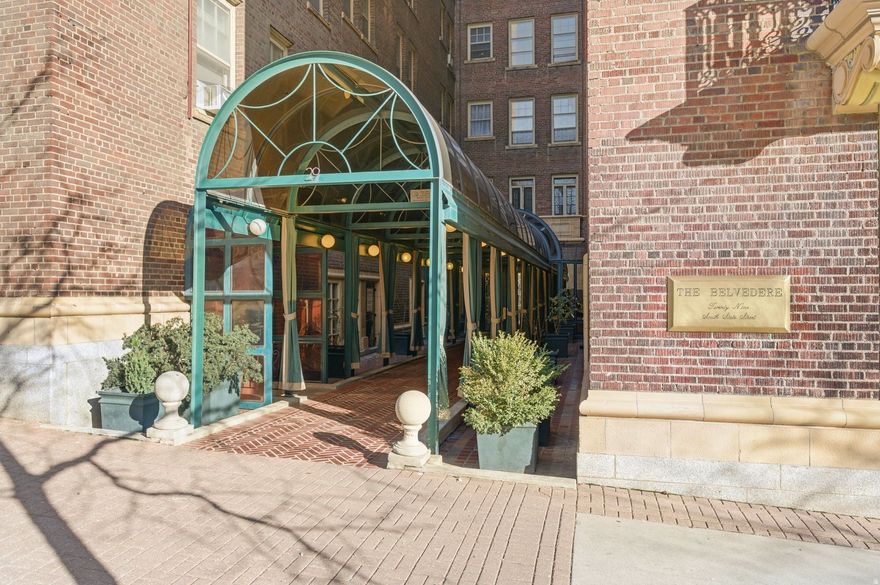 Classic character meets downtown convenience at The Belvedere, a historic building originally built in 1919 and later converted to condominiums. Secure entry, an elegant lobby, elevator access, private storage, a social room, and updated coin-operated laundry on each floor add to the ease of living. The HOA covers all utilities except electricity and includes complimentary fiber-optic internet. This efficiently designed studio is being sold fully furnished (artwork is excluded or for sale separately) and turnkey, making it ideal for immediate move-in or a low-maintenance city retreat. Optional covered parking is available for rent nearby, supporting a convenient, walkable lifestyle. Located just steps from dining, shopping, grocery stores, entertainment, and public transportation, this condo offers exceptional access to downtown living. Square footage is approximate; buyer to verify all information.