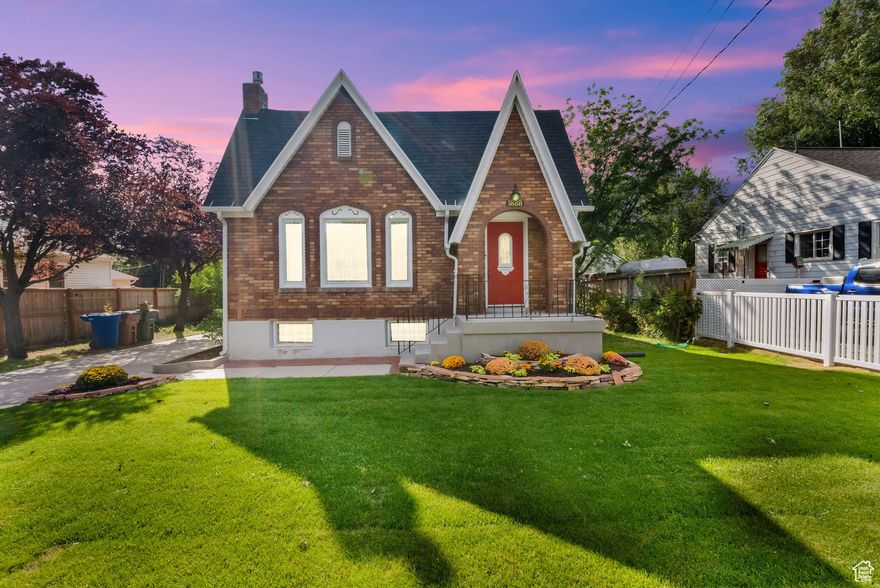 NEWLY REDUCED PRICE! Absolutely charming Tudor-style gem in the heart of Sugarhouse! This home is the perfect blend of historic character & modern updates. Original hardwood floors, arched doorways & coved ceilings create a warm, timeless feel. Enjoy relaxing evenings in the beautiful, private backyard.. The 2 car detached garage is a rare bonus in this area.  Located just min away from Sugarhouse Park, tons of restaurants, shopping & top rated schools along with close freeway access to get anywhere you need quickly.  Don't miss out this one is going to Fly off the market!