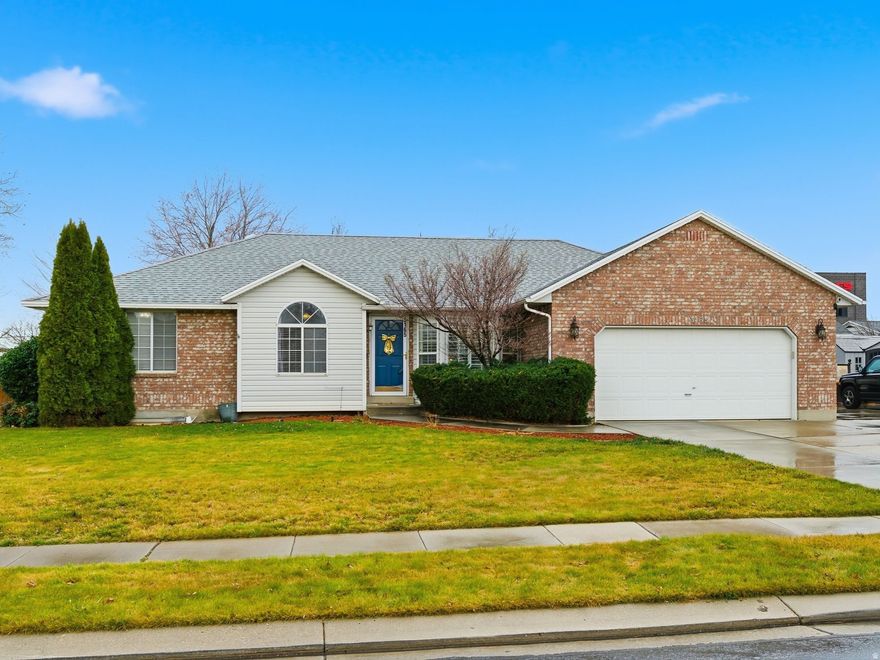 **OPEN HOUSE, SATURDAY JAN 10**11:00AM-1:00PM** This beautifully maintained brick rambler offers spacious, mostly single-level living in a quiet, established West Jordan neighborhood. The open and inviting floor plan is anchored by a stylish, updated kitchen with hardwood floors-perfect for everyday living and entertaining. The main level features a generous primary suite with a bay window, walk-in closet, soaker tub, and separate shower, along with two additional light-filled bedrooms. The lower level adds exceptional flexibility with two large bedrooms, a full bathroom, and an entertainment-ready living area complete with a pool table, projector, and screen-ideal for movie nights or gatherings. Outside, enjoy a large covered patio, charming playhouse, and a spacious shed for all your storage needs. A HUGE 30' x 52' driveway with RV plug offers plenty of parking and convenience. Major upgrades include a brand-new furnace and water heater for added comfort and peace of mind. Square footage figures are provided as a courtesy estimate only and were obtained from county records. Buyer is advised to obtain an independent measurement