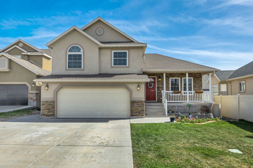Ideally located in Lehi's Cranberry Farms community, this home offers a warm and functional layout designed for both everyday living and effortless entertaining. The main level features an open family room with vaulted ceilings, a well-appointed kitchen with stainless steel appliances, and a centrally positioned dining area that naturally anchors the space. Just beyond, the living room is filled with natural light from expansive windows and offers direct access to the backyard, creating a seamless connection between indoor comfort and outdoor living. Upstairs, the spacious primary suite serves as a private retreat, complete with a walk-in closet and an ensuite bath featuring a separate tub and shower-an ideal setting to unwind. Additional bedrooms provide flexibility for a variety of needs, whether for family, guests, or a home office. The partially finished basement extends the home's livability with a bedroom,  bathroom, and a versatile laundry and den space, along with generous cold storage. Outside, the fully fenced backyard offers a balance of patio and lawn space, perfect for gathering, gardening, or enjoying quiet Utah evenings. Set within an established neighborhood near parks, schools, and everyday conveniences, this home offers a comfortable and connected lifestyle in one of Lehi's most desirable communities. Enjoy HOA amenities including a clubhouse and seasonal swimming pool.