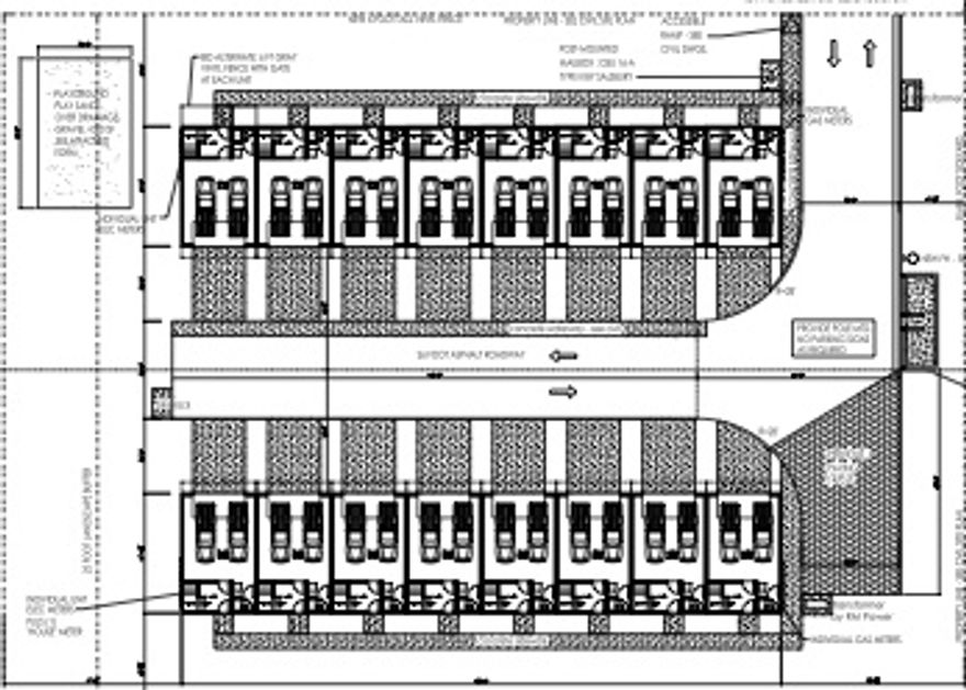 This is Permit ready. 16 townhomes ready to go vertical with new permit. Everything was priorly submitted and permit was ready to be issued. Bonds are in place for building. This is 100% ready.. Each townhome will have its own parcel number upon completion of townhomes. 16 permits ready for payment