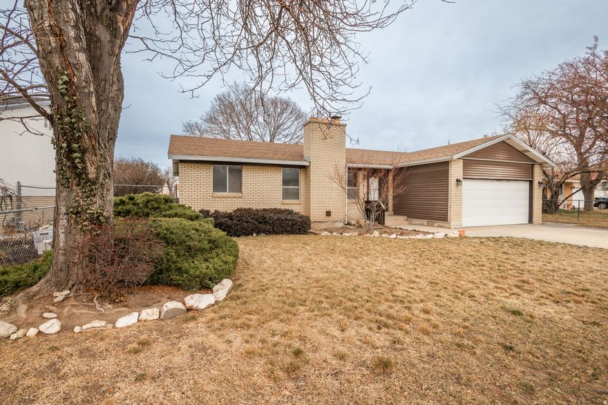 * OPEN HOUSE Sat MARCH 7th 11am-1pm *  Located on a quiet, clean cul-de-sac with quick access to the Little Valley via Bangarter Hwy, this 1977 brick rambler is sure to impress. Thoughtfully updated, it was lovingly cared for by the same family for years. Footprint ideal to add an entrance on the east side: 220V power, and plumbing existing in unfinished room below provides great possibilities! (Buyer to verify)  extra 1 or two bedrooms and extra bath could be added in basement.  NEW CARPET, LVP and freshly painted! Move in ready! Copper plumbing.  2-car attached garage. Fully fenced yard with mature trees!  ADDRESS QUALIFIES FOR EXCLUSIVE ZIONS CRA AFFORDABLE HOME LOAN- 3% down, NO PMI (for a lower payment), Reduced closing costs