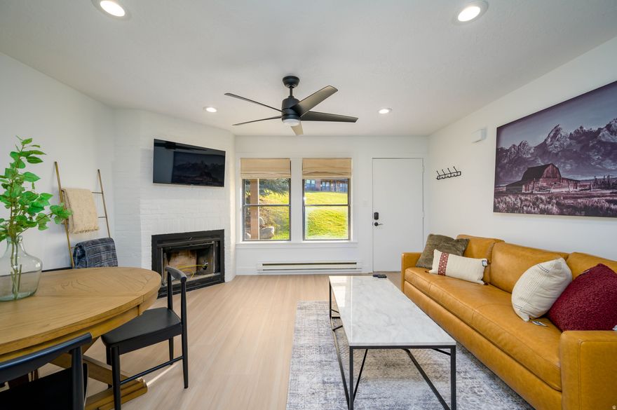 New PRICE!! Newly renovated in December 2021, this Short Term Rental is FULLY FURNISHED and turnkey ready. It offers stunning views of Powder Mountain Canyon and overlooks the 12th hole of the Wolf Creek Golf Course. It is perfectly located just 10 minutes from Powder Mountain and Nordic Valley, and only 20 minutes from Snowbasin. This clean and comfortable retreat includes all furnishings as seen in person, allowing immediate relaxation or income potential. Community amenities include a year-round hot tub, summer pool, putting golf course, gym, laundry and more. HOA monthly fee also includes paid: gas, water, sewage, trash and Direct TV. Current owner has a proven short-term rental history making it an ideal mountain getaway or investment property. Square footage figures are provided as a courtesy estimate only. Buyer is advised to obtain an independent measurement.