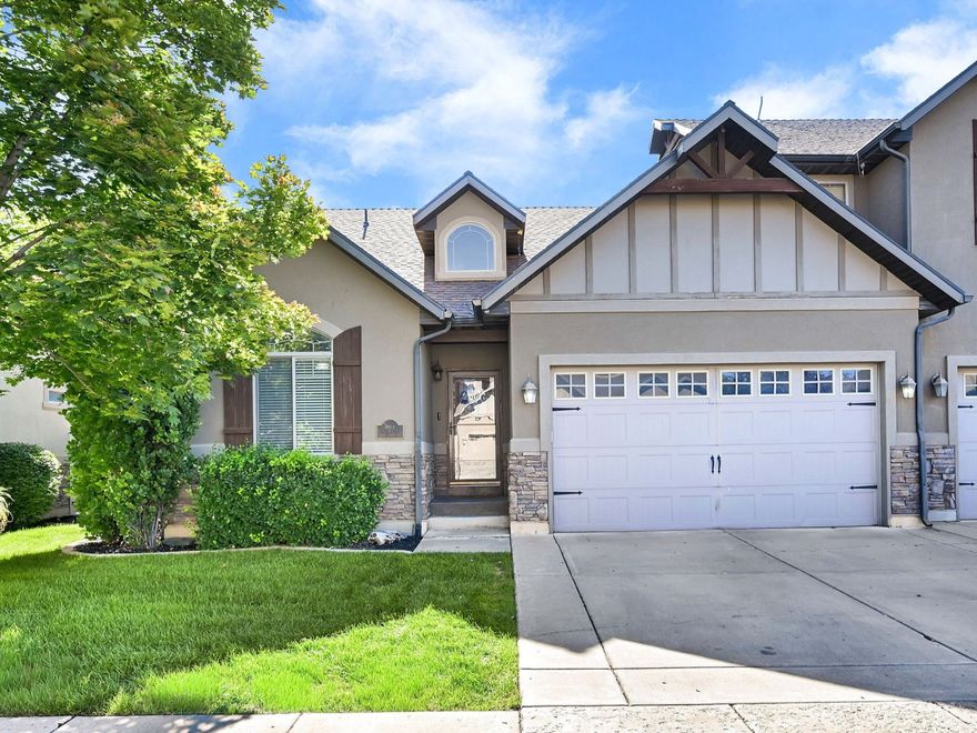 Welcome to this stunning 2-bedroom, 2-bathroom, end-unit townhome offering comfort, convenience, and resort-style living. With its desirable single-level floor plan and vaulted ceilings, this home feels open, bright, and spacious. This home features vaulted ceilings, an open floor plan, a private patio, and an attached 2-car garage-all on one level for easy living. The primary suite offers a spacious retreat with an ensuite bathroom, a large shower with dual shower heads, and a generous walk-in closet. Residents enjoy access to exceptional community amenities, including a sparkling pool, relaxing hot tub, fully equipped gym, and a clubhouse perfect for gatherings. Conveniently located near shopping, dining, and recreation, this home offers the perfect blend of comfort, convenience, and a low-maintenance lifestyle.