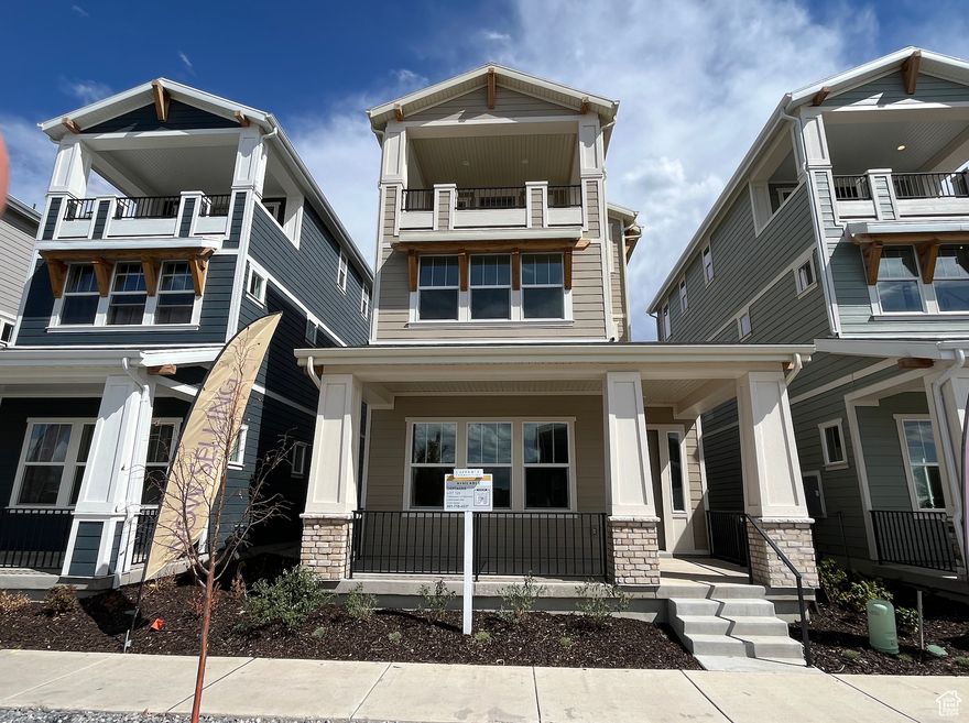 Up to $15,000 in seller paid closing costs or towards rate buydown!! Model home hours are Tuesday-Saturday from 10am-5pm, see video link for virtual tour or ask about our self guided tour option! Brand new, beautiful, and thoughtfully designed single family home built by one of Utah's premier home builders, Lafferty Communities. The Huntington Ranch Community is nestled in one of Springville's most desirable neighborhoods, located just steps from a brand new city park and surrounded by scenic walking trails. Our Cottage Plan 2B offers an inviting open-concept floorpan that you will love: your main living space is on the 1st level, creating separation and privacy for the bedrooms on the 2nd level. This home that has top of the line finishes curated throughout, featuring soaring 10-foot ceilings, an abundance of natural light, 4 spacious bedrooms, 3 full bathrooms, 1 half bathroom, open main living room, bonus flex space for another family room or 4th bedroom, and an incredible covered deck with 270 degree views. The esthetic, modern kitchen boasts elegant quartz countertops, 42" cabinets that extend to the ceiling, stainless steel appliances, a spacious island, while the connected dining area opens directly onto a private patio and yard. The primary suite boasts double walk-in closets and a free-standing soaking tub in the en-suite bathroom. Schedule your private tour today! Estimated completion October 2025.