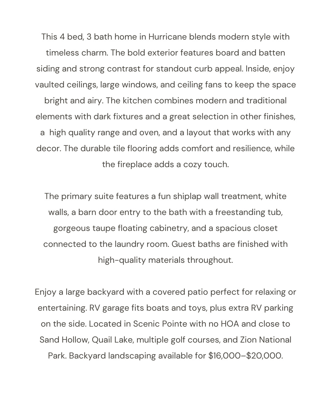 SCENIC POINT - Residential