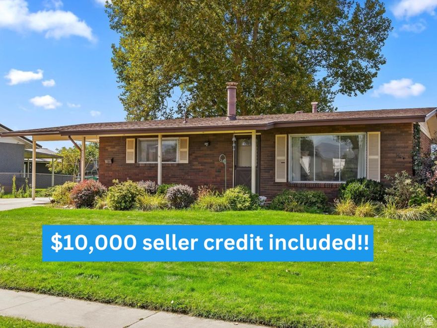 Come check out this solid home in a desirable Roy neighborhood with great potential to personalize. This wellkept property needs some cosmetic updates - a perfect opportunity to add value and make it your own. The seller is offering a $10,000 concession credit that can be applied toward home improvements or used to buy down your interest rate.  Don't miss this opportunity to customize in a great location. Schedule a showing through your agent or contact the listing agent for more details and financing options. Please not there is hardwood flooring under the carpet in 3 bedrooms.  Schedule a showing today!