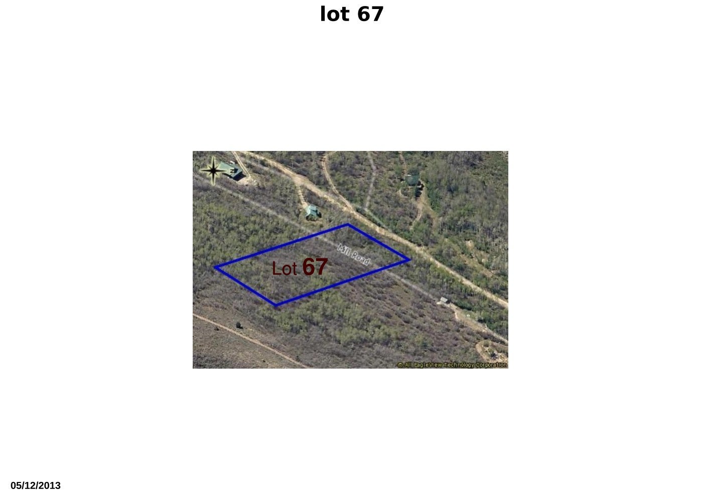 Survey Map. Displaying the outline and identification of Lot 67