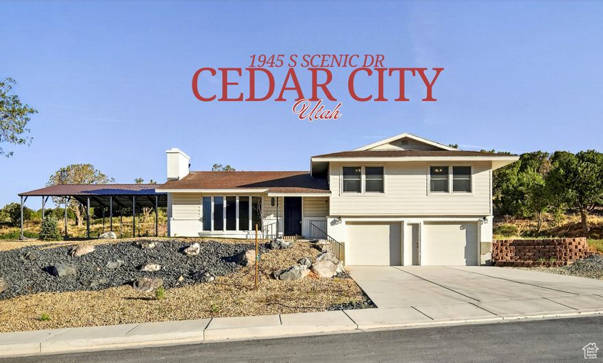 Endless potential await in this updated 5-bed, 2.5-bath home on a rare .55-acre elevated lot next to Black Sage. Freshly painted exterior, tandem 2-car garage fits 3, and zoning allows an ADU, workshop, or RV garage. Large picture windows frame the Shurtz Canyon backdrop, with 2 wood-burning stoves, both set against a floor-to-ceiling stone wall. The kitchen offers solid wood cabinets, granite counters, and black appliances. A steel-framed covered side patio is perfect for year-round use. The lower level features rustic finishes, barn doors, and bonus living spaces. Spacious bedrooms capture mountain views. Minutes from Providence Center, Historic downtown, local trails, I-15, and Utah's Parks, this is a prime opportunity to secure a home in a neighborhood poised for rapid equity growth.