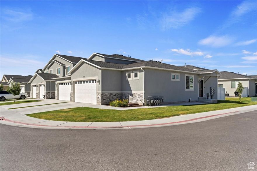 Welcome to Aspen Ridges! Enjoy maintenance-free living in this quiet and highly sought-after community. This single-family home sits on a prime corner lot and offers main-level living with an open-concept layout and a comfortable flow. The heart of the home is the kitchen-perfect for cooking and entertaining-featuring rich dark cabinetry, contrasting granite countertops, and stainless-steel appliances. Fresh paint and new-looking carpet make the home move-in ready. The spacious primary suite includes a luxurious ensuite bath with double sinks, granite countertops, a separate shower, a large soaking tub, a private toilet, and an oversized walk-in closet. The fully finished basement is equally inviting, with two large bedrooms, a full bath, a generous family room, and plenty of storage. Crisp white walls and fresh carpeting carry the same clean, modern feel as the main level. Step outside to a private patio enclosed with vinyl fencing-ideal for BBQs and gatherings. Aspen Ridges is loaded with amenities: a park and playground, heated in-ground pool and spa, clubhouse with gym, and snow removal. Full exterior maintenance is also included, adding to the exceptional value this home provides. Square footage figures are provided as a courtesy estimate only and were obtained from builder and County. Buyer is advised to obtain an independent measurement. Call Now for your private showing. HOME IS NOT ALLOWED TO HAVE FOR SALE SIGNS.