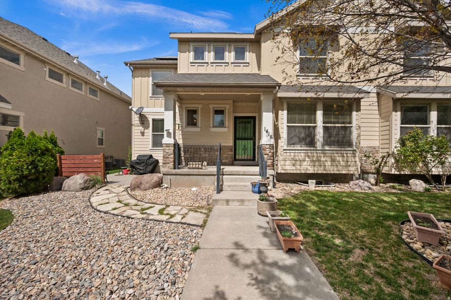 This well-maintained 2-story twin home in Sandy blends comfort, convenience, and unbeatable access to the mountains. Located in a quiet, established neighborhood, it offers a welcoming feel from the moment you arrive. Inside, enjoy a bright, open layout with tall ceilings, oversized windows, and spacious living areas perfect for everyday living and entertaining. The community common area-featuring a pavilion, picnic tables, and grill-makes gathering with friends and neighbors easy. Upstairs offers a sought-after 4-bedroom layout, including a spacious primary suite with a walk-in closet. The unfinished basement provides room to grow, create, or simply add extra storage. Thoughtful features like paid off solar panels, an EV charger and an in-home stair lift add both convenience and accessibility. The lifestyle here is hard to beat: less than 25 minutes to four world-class ski resorts and downtown Salt Lake City, with hiking, biking, shopping, and dining all nearby. Enjoy a peaceful walk to Sego Lily Gardens or simply take advantage of the low-maintenance living-HOA includes lawn care and snow removal, so you can spend more time doing what you love.
