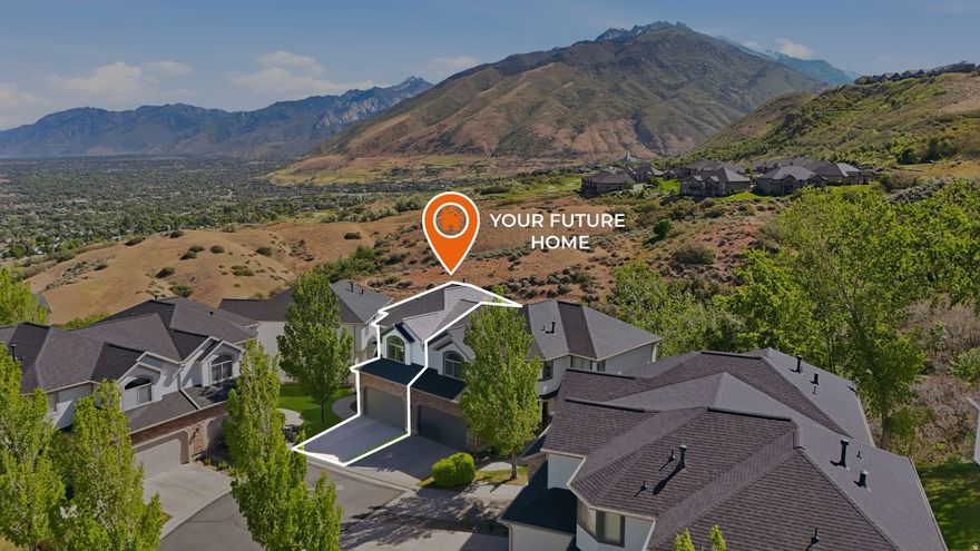 Tucked along the mountainside, this beautifully maintained home is nestled in a cul-de-sac with breathtaking  east facing views of Lone Peak , Wasatch Mountains and valley.  Enjoy a lifestyle surrounded by peaceful scenery and direct access to nature. The light filled interior features an open concept layout with soaring cathedral ceilings, spacious great room, large kitchen and dedicated home office on the main level. Upstairs the impressive primary suite includes a private en suite bath and generous walk in closet, along with two additional oversized bedrooms showcasing stunning unobstructed views. The full daylight walkout basement adds exceptional flexibility with a family room, kitchenette, additional bedroom and bath plus finished storage space. Pride of ownership shines throughout. Bordering Draper Public land, you will have direct access to miles of scenic mountain trails. Easy access to freeway and everyday amenities.