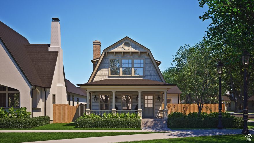 Built by Goodboro Homes, this stunning Gambrel cottage home is located in the desirable Holdaway Fields neighborhood in Vineyard, offering breathtaking lake and mountain views. The home features a beautiful kitchen, an open floor plan with plenty of windows for natural light, and gorgeous upgraded finishes throughout. The spacious primary suite boasts his & her walk-in closets for added convenience and luxury. Designed for main floor living, this home provides everything you need on the main level with the option to finish the basement for even more space. Located in the heart of Utah County, you'll be just minutes from the Utah Lake trail system, Sleepy Ridge Golf Course, Megaplex, Top Golf, shopping, dining, and more. The community will include 162 homes, a clubhouse, swimming pool, and pickleball courts. Holdaway Fields embraces traditional Utah architecture with classic cottage, craftsman, and tudor style homes. Homes in this community intentionally define the street edge with open yards, front porches, and beautiful entries.