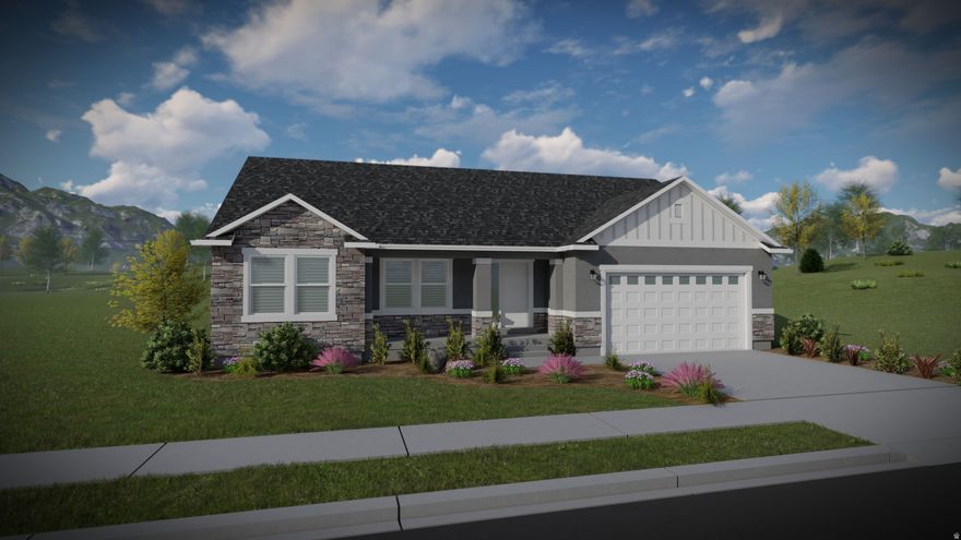 Welcome to Rose Ranch-an exciting new community in the heart of Eagle Mountain! These thoughtfully designed single-family homes shine with larger lots, giving you space for a three-car garage and plenty of outdoor living. Rose Ranch offers a vibrant, community-focused lifestyle with pickleball courts, the Eagle Mountain Ranch Bike Park, nearby schools, and easy access to local favorites like The Ranches Golf Club, Utah Lake, scenic parks, and trails. Surrounded by stunning mountain views, it's the perfect place to call home. Contact us today to start planning your future in Rose Ranch! (EMILY LOT 122)