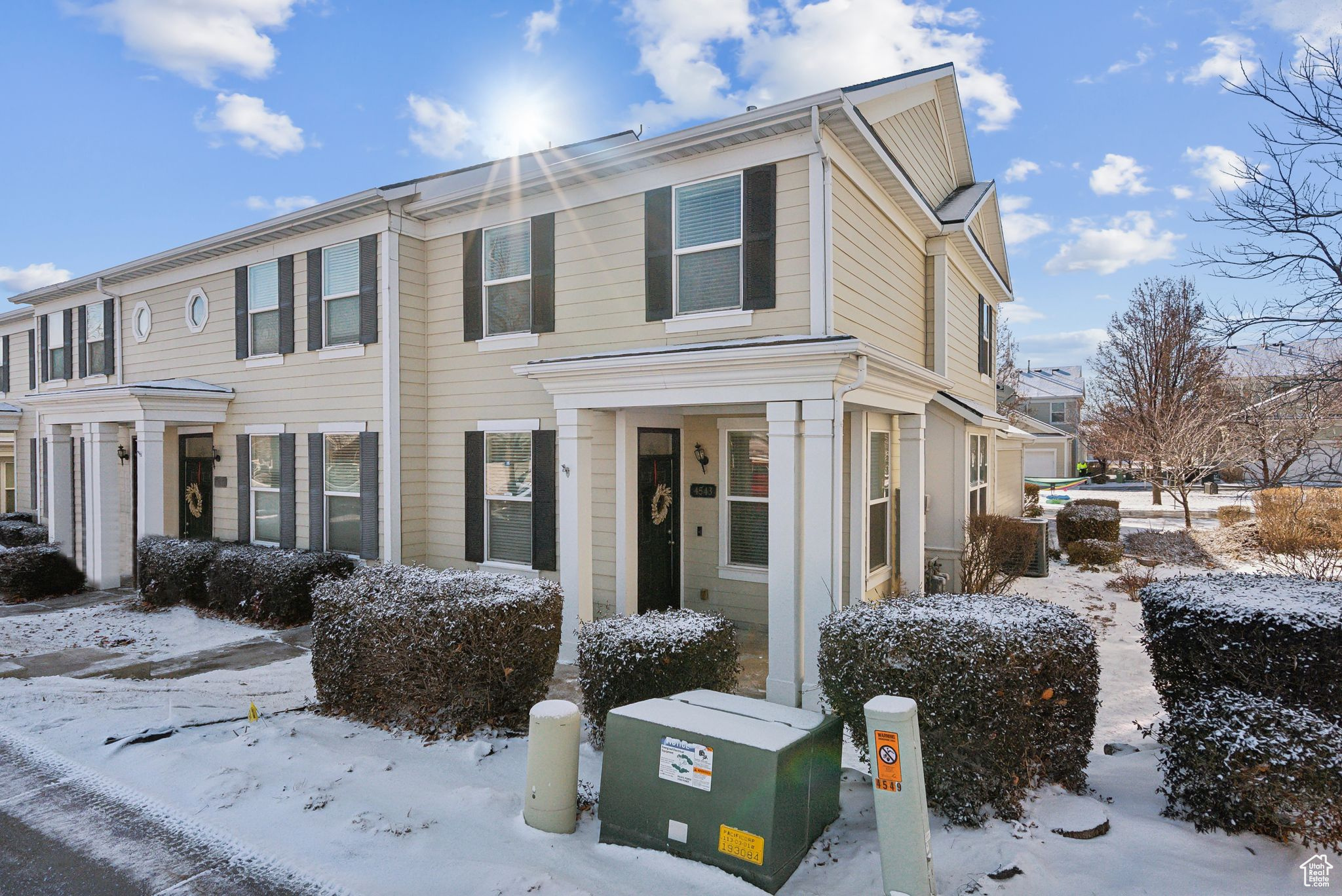 Step into  this  3-bedroom, 2.5-bathroom corner townhome, beautifully remodeled with new flooring, fresh paint, and brand-new carpet. The open floor plan is flooded with natural light, creating a warm and inviting atmosphere throughout.  The open concept  is perfect for entertaining,Kitchen features ample counter space and storage. Enjoy the convenience of in-unit laundry on the first floor, with washer and dryer included. Step outside to your patio, ideal for BBQs. Plus, stay cool year-round with a brand-new AC unit.  Nestled in the vibrant Daybreak community, this home is just minutes from parks, scenic trails, pickleball courts, restaurants, a dog park, and a beautiful lake. -there's always something new to experience!