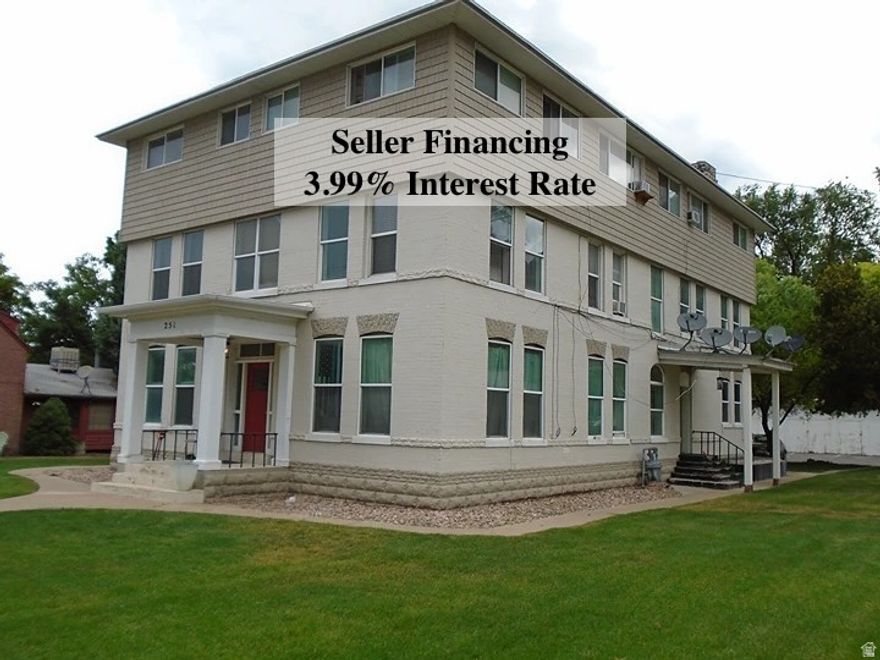 *** SELLER FINANCING with 3.99% interest rate for 3 years! *** This is an excellent investment opportunity providing significant immediate cashflow. This 12-unit historic apartment building features eleven 1-bedroom units and one studio apartment, as well as 12 large onsite storage units, producing current monthly income of $12,650. Located in the heart of Springville, this property has consistent occupancy history and high rental demand when units become available. This is an opportunity to acquire a stabilized building in a core location with reliable day-one income and straightforward management. Please reach out with inquiries to Stuart Lewis: 801-717-7444. Do not disturb tenants.