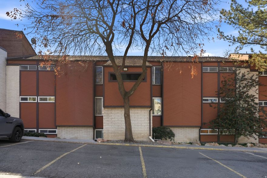 Wood Hollow condo in prime location, walking distance to the main Sugar House shopping district.  Serene setting tucked away on quiet street with beautiful community grounds and adjacent Forest Dale Golf course. Spacious unit with huge primary suite including laundry hookups, and good size second bedroom. Inviting living room with gas log fireplace and luxury vinyl flooring. Lovely sun room overlooking greenspace. Big ticket items have been done including updated windows and new furnace/AC within the last 3 years. 1 reserved covered parking spot plus tons of FCFS/guest parking. Lots of storage between storage closets off sunroom and carport. Nice community amenities including pool and new clubhouse just built in 2023. Pet friendly. Great opportunity to get in the highly desirable Sugar House area at an affordable price.