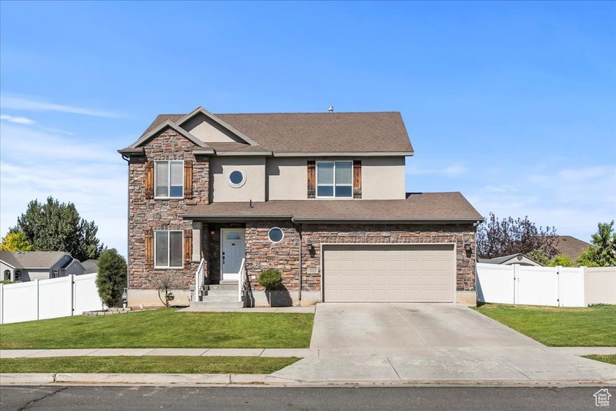 Welcome to a beautifully built two-story gem offering 3 bedrooms, 2.5 baths, and an open-concept living area. Located in a sought-after neighborhood in the heart of Syracuse, UT, this corner lot fully fenced home places you close to shopping, on-ramps, schools, parks, and Hill Air Force Base.  The oversized master with en-suite and 3 other bedrooms are found on the top floor along with a loft area.  The main floor features a formal living room and a great room with open kitchen and family room.  Laundry and a 1/2 bath are also on this floor.  Downstairs you will find a large family/theater room, a storage or play room and space for an additional bathroom.  Don't miss out on this move in ready home in a prime location.  Schedule your private showing today!