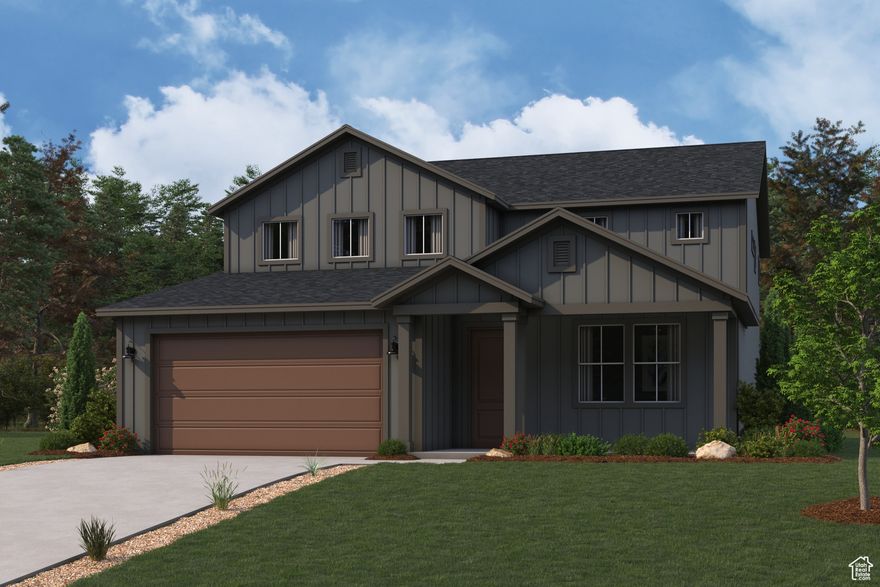 Homesite #25 - The Summit at Pioneer Meadows presents a lavish two-story design. On the main floor, a dedicated study and secondary bedroom with it's own bathroom offer versatility. The main floor also features a sprawling open-concept dining and great room, complemented by a modern kitchen equipped with a spacious walk-in pantry, butler pantry and central island. You'll also appreciate a practical mud room off the garage. The upstairs features a generous loft area, an additional 3 bedrooms, including a tranquil owner's suite with a separate tub & shower, double vanity, and generous walk-in closet. Estimated completion is February 2026.