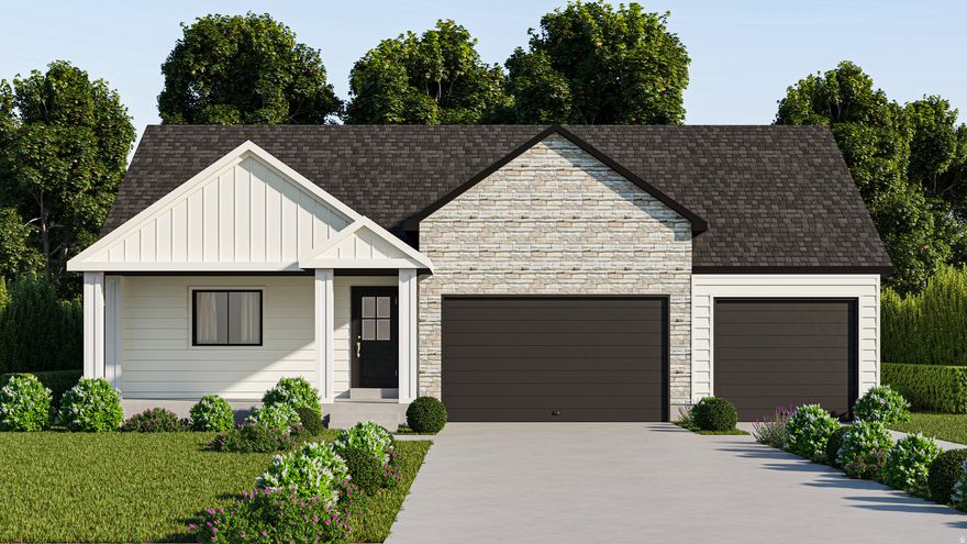 To Be Built. Introducing the Tiffani XL floor plan, a beautifully designed home that blends modern comfort with timeless charm. This spacious open-concept layout is ideal for both entertaining and everyday living. The heart of the home features custom cabinetry, stylish LVP flooring, and quartz or granite countertops, offering both functionality and character. The owner's suite is designed as a relaxing retreat with a fully tiled shower and sleek Euro glass surround. Additional highlights include a refrigerator and front yard landscaping. This is a great opportunity to build a brand-new home with thoughtfully designed finishes and contemporary appeal.