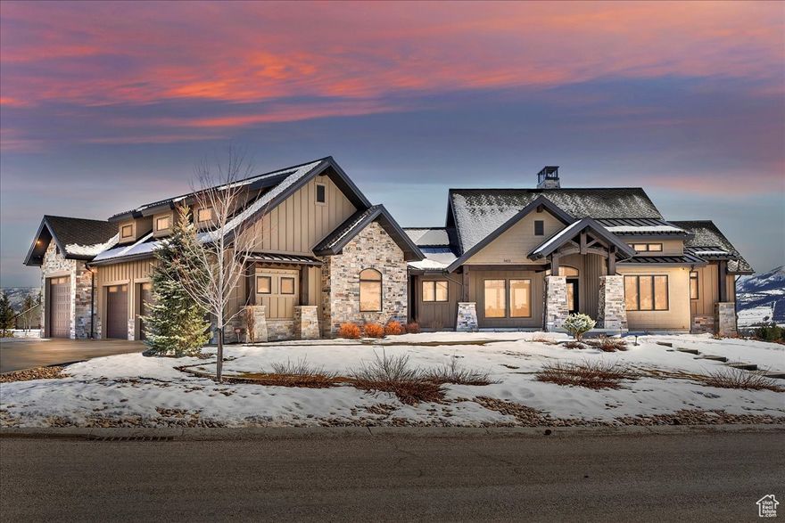 Large Price Improvement. This extraordinary luxury home on 1.17 acre offers an unmatched blend of comfort, convenience, and elegance. Perched to capture stunning Ogden Valley and Pineview Reservoir views, and just minutes from 3 world class ski resorts, Pineview reservoir, Wolf Creek golf course, and miles of hiking/biking trails make this home is the ultimate in mountain living. SLC International Airport is only 55 minutes from the front door. Built on two spacious lots in the Eagle Ridge community, the property is bordered on two sides with land that is set aside as natural habitat for wildlife. This residence boasts the finest finishes throughout, including premium Wolf and Sub-Zero appliances, whole-home audio system, a high-end programmable lighting system, automatic backup power generator, heated driveway, and many other extras. Short term rentals NOT allowed in this neighborhood. The property features an impressive 1,818 sq. ft. indoor climate controlled sport court (included in square footage listed) perfect for year round pickleball and basketball.