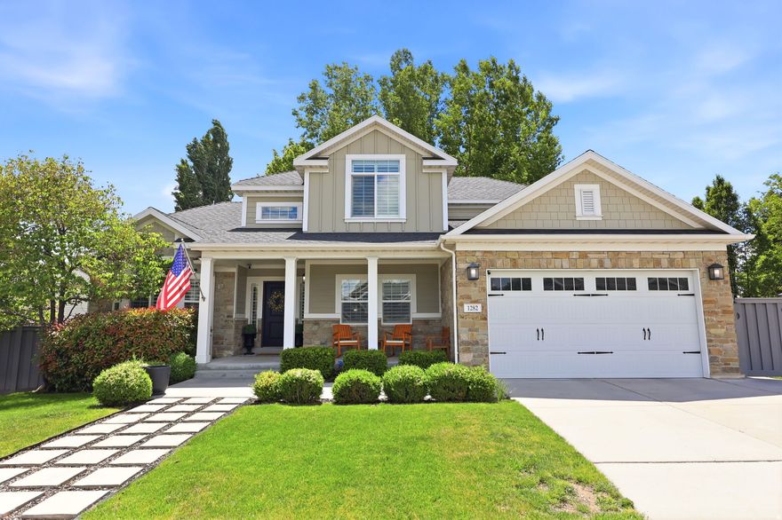 Open House 5/23/26 10AM - 12PM 1282 E Quail Grove Circle -  is a rare Murray opportunity you don't want to miss. Stunning Craftsman home tucked into a quiet cul-de-sac, packed with everything today's buyers are searching for and then some. Five bedrooms. Four baths. A chef's kitchen built for entertaining. A private primary suite with a spa-inspired bath. Vaulted ceilings, plantation shutters, and natural light throughout. The game-changer? A fully self-contained walkout ADU Making it easy to rent - private entrance, full kitchen, dedicated laundry and bathroom.  Plus a fenced 0.26-acre yard ready for your garden, chicken coop, storage and gazebo.  Furnace was replaced 2/26 No HOA. Unfinished bonus room for your gym, office, or playroom. Minutes to Intermountain Medical, Fashion Place, freeway access, and Cottonwood Canyon skiing.