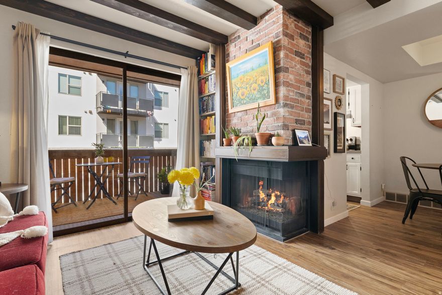 This move in ready condo, near Fort Union in Cottonwood heights; is packing a real punch. Just a quick jaunt to both Big and Little Cottonwood Canyons for the adventure minded; you'll find yourself in one of SLC's most sought after areas while maintaining easy highway and community access. Exposed beams, wood accents and a brick surround gas fireplace give cozy cabin vibes and make for the perfect space to snuggle up after a long day on the slopes. The private balcony is a wonderful place for your morning coffee or evening relaxation. The entire condo has been tastefully remodeled with new butcher block counter tops, laminate flooring throughout and a fresh/bright coat of paint.  Complete with a separate secure storage area, in unit and included washer/dryer (no more laundromat). The HOA covers water, sewer and garbage meaning you can plan on low monthly costs. The Orchard of Countrywoods is a well maintained community with ample green space and lush gardens, it's pet-friendly and features plenty of amenities, including a pool, fitness center, tennis courts and a clubhouse for social events or gatherings. Plus easy access to Fort Union think Trader Joe's, Target, Whole Foods, World Market and the Fashion Place Mall or stop by Wheeler Farm for weekly farmer's markets around the corner. A combination of move in ready/low maintenance living and the perfect location make this condo ideally suited for a the buyer who's looking for an affordable option with wonderful access to all Salt Lake County and the Wasatch mountains have to offer. Square footage figures are provided as a courtesy estimate only. Buyer and buyer's agent to verify all information contained in listing.