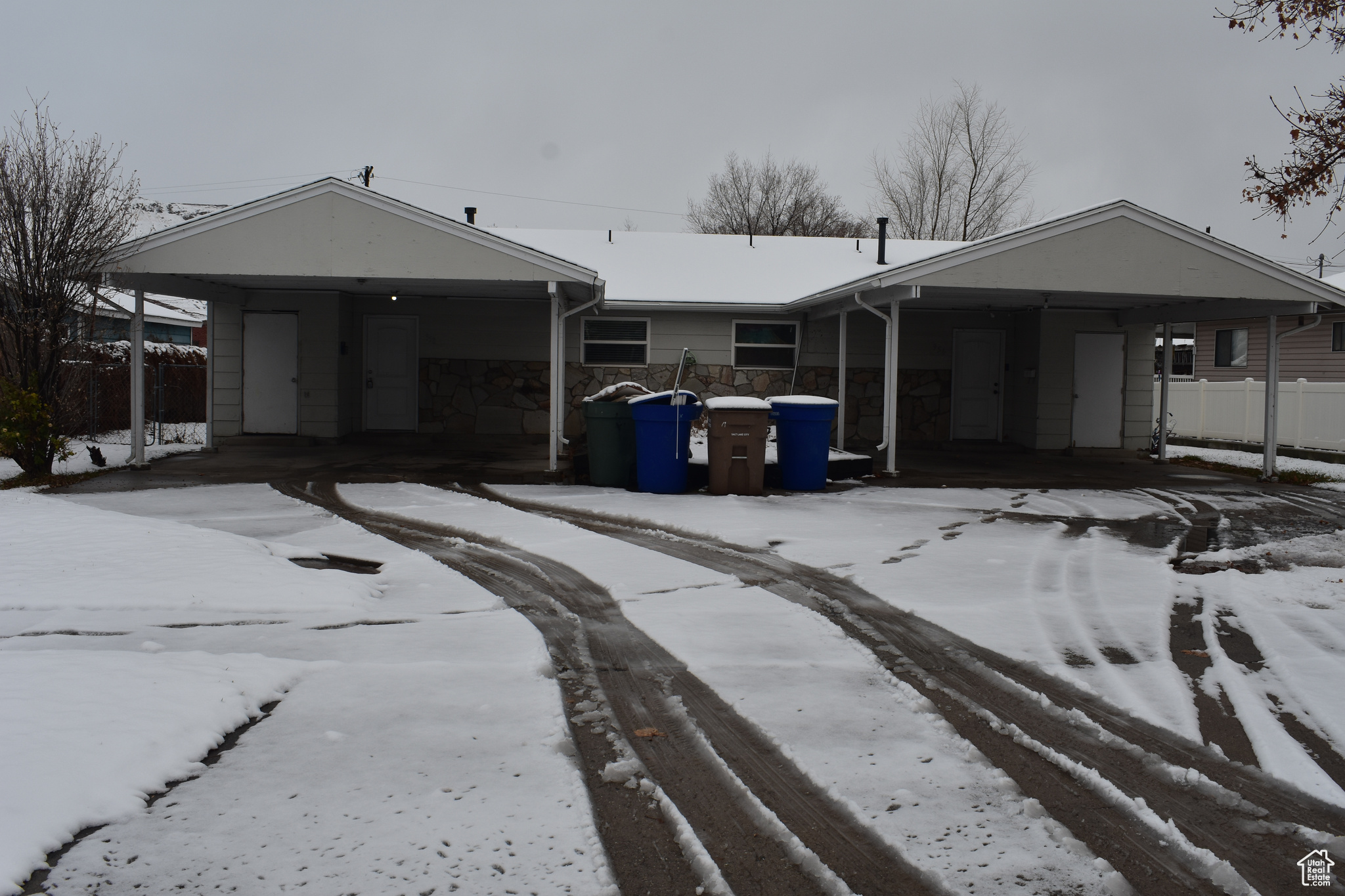 Rose Park (Salt Lake City) side by side duplex. Located in a tree lined single family home neighborhood. Many updates throughout. North unit just fully renovated with new paint, LVP flooring, etc. New roof repainted about 7 years ago on whole exterior. Vinyl double paint windows in all windows.  All offers to be written subject to inspection. Owner/Broker.