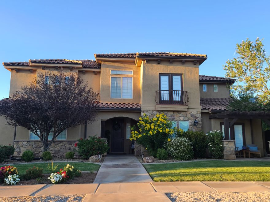 Beautiful home located in the highly desirable Washington Fields area, only 1/2 mile from the coming Paseo Shopping Center, which will feature Megaplex, Anthropologie, Free People, and more exciting retail and dining options. Nestled within the gated community of Sky View Estates, this property offers privacy, comfort, and convenience. The home is surrounded by mature landscaping that adds both beauty and shade, creating a welcoming curb appeal and peaceful outdoor setting. Enjoy plenty of parking space, including dedicated RV parking, enclosed parking for added security, and two storage sheds providing ample room for tools, hobbies, and outdoor equipment .Located within the sought-after school boundaries of Majestic Elementary, Washington Fields Intermediate School, Crimson Cliffs Middle School, and Crimson Cliffs High School, this home offers both an exceptional location and access to top local schools. This property truly combines lifestyle, location, and functionality -- all in one incredible opportunity. Square footage is from a Feb 2026 appraisal.