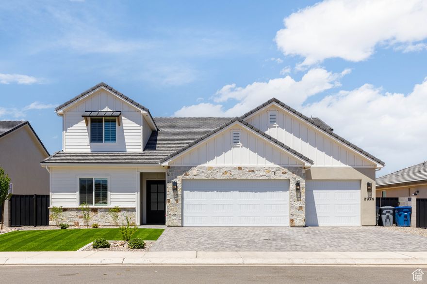 Beautiful home in the highly desirable Desert Horizon subdivision. Open concept floor plan has exceptional flow & massive picture windows to fill the home with natural light including a large second living room upstairs. Primary suite is a dream with a large window, generous walk-in closet, dual vanities, garden tub & stunning walk-in shower. Chef's kitchen with Caf appliance package, ample quartz countertop space, large walk-in pantry & custom soft-close cabinetry. Fully landscaped yards with a hot tub, high end artificial turf, paver patios/driveway, iron gates & low maintenance plants. Additional features include, motorized blind package, plantation shutters, hardwood flooring, designer tile & ample storage.