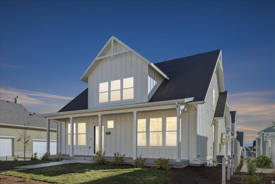 **5.125% PERMANENT interest rate available for a limited time!!** THIS HOME IS FINISHED!  Call today and be moved in before the Holidays.  The Capitola has become a fan favorite! One of our standout plans offered at Daybreak, and a perfect match for the area. From the open concept kitchen/dining room and great room to the beautiful finish work, large master suite on the main level, covered patio, and all the charm of a Farmhouse elevation; this home is swoon worthy. Finished basement included.