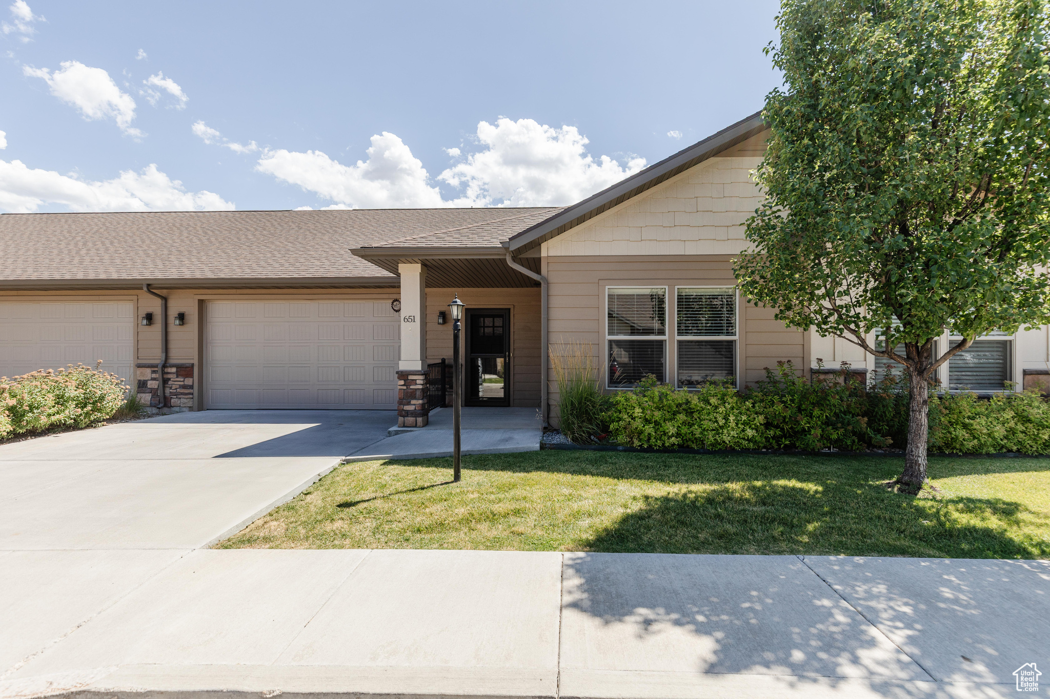 Great home in 55+ community. This well taken care of home has 2 bedrooms, a den/office and two full bathrooms. You'll love the Huge open living space that opens up to a covered patio outside. Attached two car garage. Quiet neighborhood close to shopping.