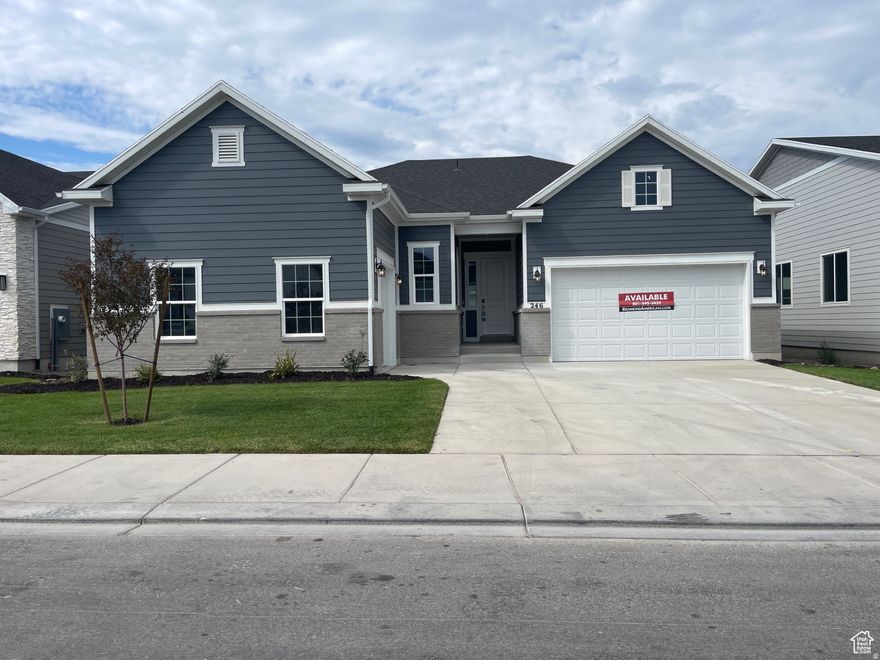 Discover the ranch-style Daniel II plan. Inside you'll find an open and spacious main floor with 10ft ceilings and 8ft doors, great room, sunroom and an impressive kitchen, complete with an 11ft center island and oversized walk-in pantry. A luxurious owner's suite boasts a large walk-in closet, a shower and built in tub combo and dual sink vanity. Three additional bedrooms on the main floor adjacent to a full bath and laundry room. 3-car garage completes the thoughtfully designed plan. Unfinished basement with tons of storage space. LVP for main flooring, carpet in bedrooms, quartz countertops. Community is close to Patriot Park with fields, pickleball courts, playground, mins from shopping, food, recreation, walking and biking trails. Talon's Golf Course minutes away.