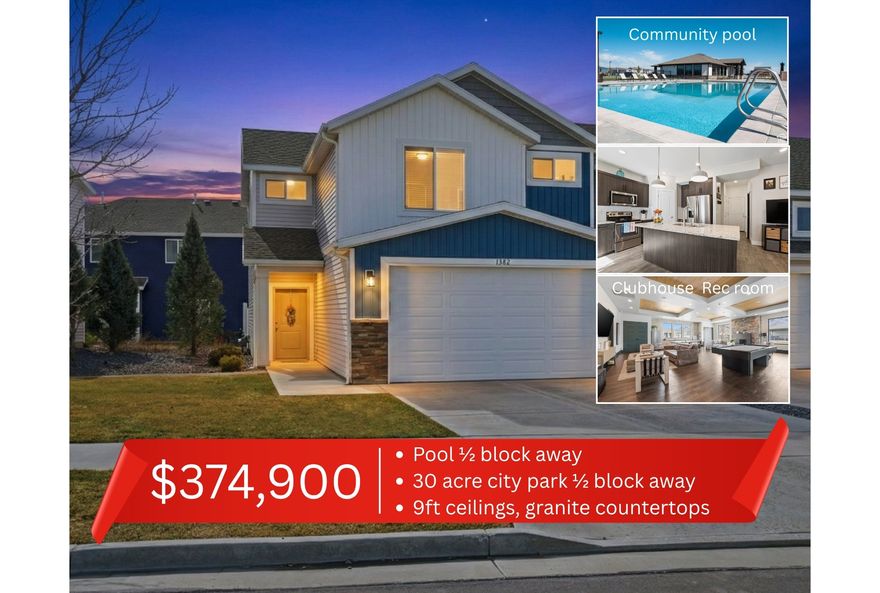 Welcome to this beautiful end-unit townhome in the desirable Elk Mountain Neighborhood, offering comfort, convenience, and a welcoming community atmosphere. Located just minutes from Blacksmith Fork Park and the stunning outdoor recreation of Blacksmith Fork Canyon, this home provides easy access to hiking, fishing, and scenic mountain views. As an end unit, the home offers additional privacy and extra natural light. Inside you'll find 9-foot ceilings, an open layout, and granite countertops throughout. The kitchen features stainless steel appliances, ample cabinetry, and great space for cooking and entertaining. The spacious primary suite includes a large walk-in closet and a private bathroom creating a comfortable retreat at the end of the day. Step outside to enjoy a fully fenced patio and yard, perfect for relaxing, entertaining, or giving pets a secure place to play. Residents enjoy excellent community amenities including a clubhouse, swimming pool, exercise gym, playground, and open grass spaces that add to the friendly neighborhood feel. The home is also conveniently located near Canyon Elementary School and Mountain Crest High School. Don't miss this opportunity to own a well-located home with great amenities.