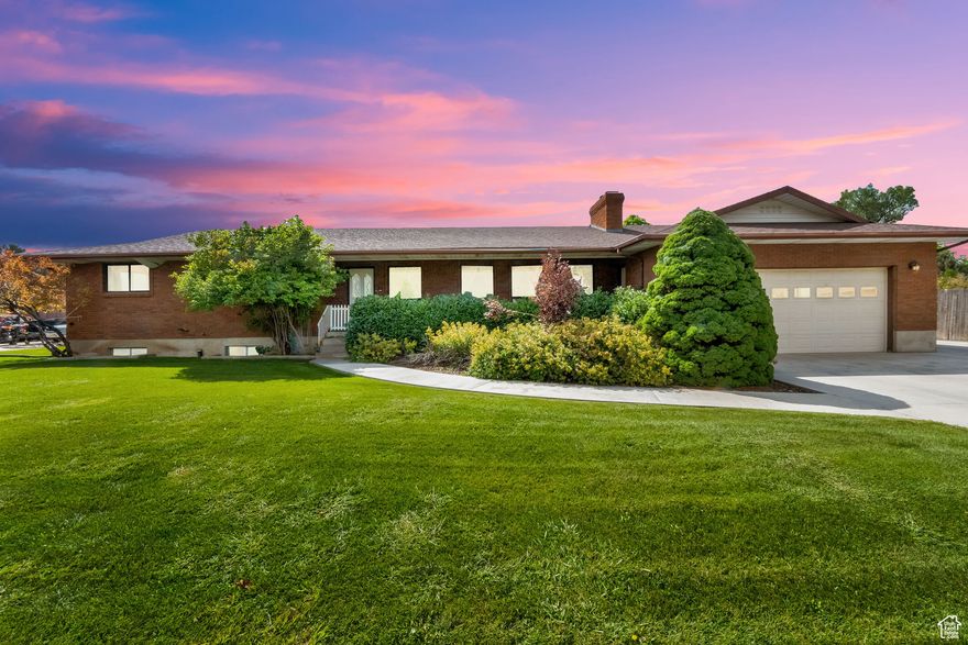 Looking for space, possibilities, and a project you can truly make your own? This property has it all! This classic beautiful brick Rambler in the highly desirable Brown Homestead subdivision is ready for your vision and updates, it offers a solid layout and tons of potential to build equity. Highlighted by the massive 1,800 ft2 shop - perfect for hobbies, storage, projects, or even running a home business. With plenty of room for vehicles, equipment, or toys, this space is a rare find.