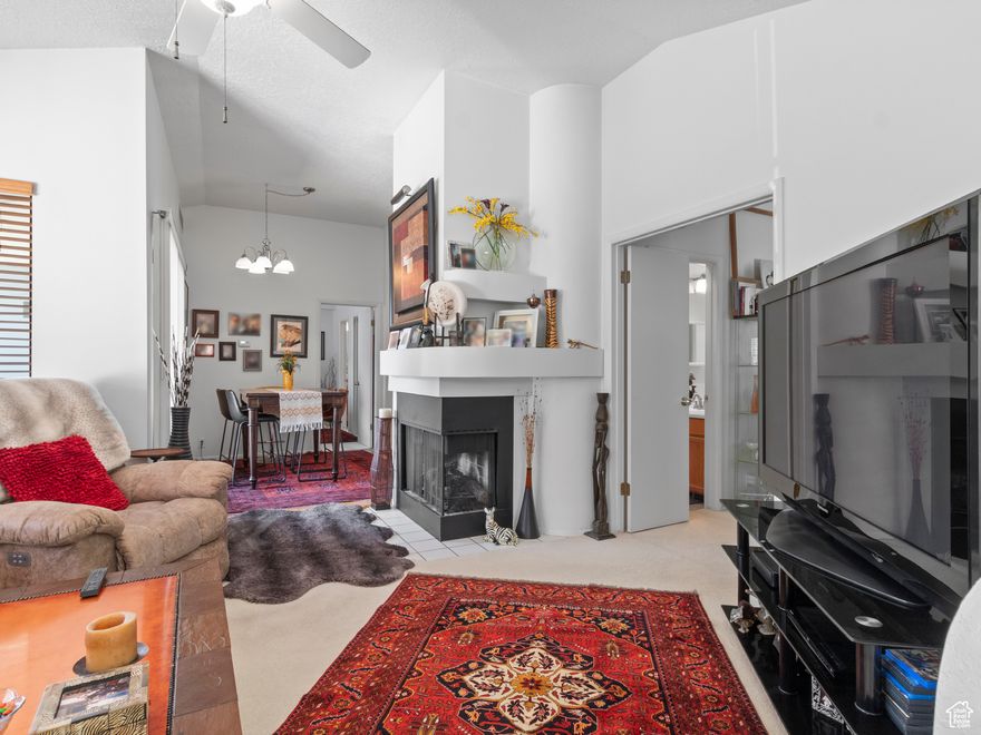 Extremely stylish vaulted ceilings, open floor plan, awesome complex, private, only 42 units in this small community.. Surrounded by huge trees and lush landscaping, just steps to the beautiful pool. Private deck ! This is definitely one you are going to want to see.