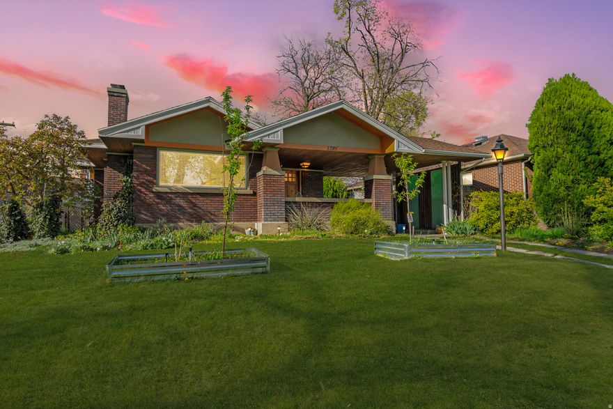 Welcome to the heart of Sugar House-one of the city's most hip and sought-after neighborhoods-where charm, walkability, and lifestyle come together. This is a rare opportunity to own a classic Craftsman bungalow with timeless curb appeal, just minutes from Sugar House Park, local shops, dining, and everyday conveniences.  From the moment you arrive, you'll be drawn to the oversized covered front porch-perfect for relaxing evenings overlooking the tree-lined street. Inside, this home beautifully blends historic character with functional living space. The generous family room offers plenty of room to entertain, filled with natural light and anchored by a cozy fireplace.  You'll appreciate the craftsmanship throughout, with custom trim work framing every doorway and window. The thoughtfully designed kitchen features custom cabinetry, stainless steel appliances, and abundant granite counter space-ideal for both everyday living and hosting.  The main level includes two comfortable bedrooms and a charming retro-style bathroom.  Downstairs, you'll find two additional bedrooms and another bathroom, offering flexibility for guests, a home office, or additional living space.  Step outside to your private backyard retreat-perfect for entertaining on the patio, gardening, or simply enjoying warm summer nights. The property also offers ample parking with a pull-through carport and detached garage.  The perfect setup for extra vehicles or toys.  With a recently replaced roof and new water heater, this home combines peace of mind with timeless appeal-all in one of the city's most vibrant and walkable locations.