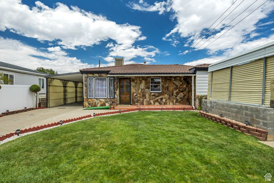 Come and see this well maintained home with a wonderfully maintained yard in a quiet neighborhood. The basement has its own entrance with a family room and bathroom. The yard is fully fenced with an RV pad and the well groomed yard features two large sheds, hot tub and gazebo. The home is close to Bangerter, shopping, and schools.  Buyer is to verify all information provided.