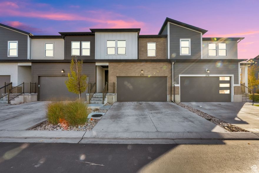 Located in the highly sought-after Vineyard community near Utah City, is this well-maintained beautiful townhome, perfect as a first home or investment property. Featuring vaulted ceilings, bright white kitchen cabinets, and quartz countertopst, the open layout offers a modern and inviting living space. The fully finished basement adds valuable square footage with a 4th bedroom, full bathroom, a second family room, and multiple storage areas. Amenities include; Swimming pool, clubhouse with workout facilities, pickleball & basketball courts, playground & picnic areas. Vineyard is known for its outdoor lifestyle, offering miles of walking trails, parks, and Sunset Beach. With ongoing growth and development in the area, this is a fantastic opportunity to own in a vibrant, growing community!