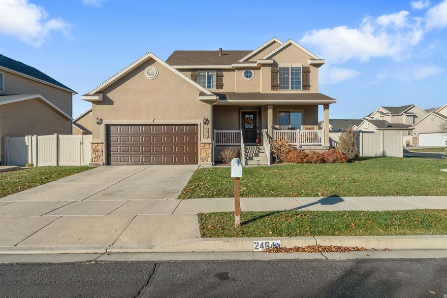 Located in one of Lehi's most desirable neighborhoods, this charming 2-story home offers 2,722 total square feet on a flat, .17-acre corner lot. Built in 2005, it features 4 bedrooms and 2.5 bathrooms, along with a finished basement that has a plumbed bathroom ready to be completed. The home includes a brand-new roof, new flooring, and a 2-car garage. With excellent access to I-15, nearby schools, and prime shopping areas throughout Utah County, this property blends comfort, convenience, and a fantastic location.  Square footage figures are provided as a courtesy estimate only and were obtained from county records.  Buyer is advised to obtain an independent measurement.