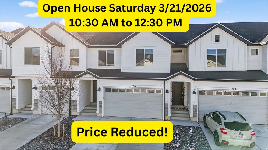 BEST PRICED TOWNHOME IN THE AREA, PRICED TO SELL! This townhome has modern touches, a secondary kitchen in the basement (Studio apartment), lots of natural light and is located in the growing Eagle Mountain area. It boasts 4 bedrooms on the second floor and has plenty of space to make your own. The community has a pool, pickleball courts and many other places to explore. Come check it out today!