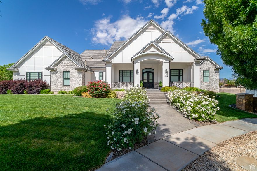 Welcome to this breathtaking, two level home nestled on a picturesque, tree-lined street. This spacious 6-bedroom, 4-bathroom home offers the perfect balance of elegance and functionality. Set on a large, private lot, the property features beautifully landscaped grounds, a sparkling salt water pool ideal for summer entertaining, and a full-size basketball sports court. Inside, you'll find an open-concept layout with soaring ceilings, ample storage, designer finishes, & abundant natural light throughout. The gourmet kitchen boasts high-end appliances, a large center island, & seamless flow into the inviting living area. A luxurious primary suite provides a peaceful retreat with a spa-like ensuite & generous closet space.