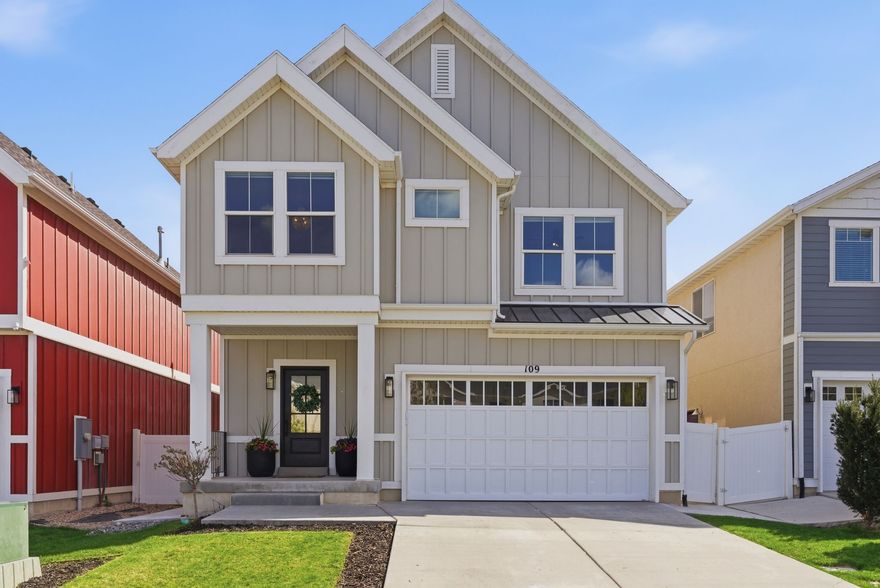 Beautifully updated home with gorgeous upgrades. Amazing value in a fantastic neighborhood and just 2 blocks from the elementary school -  Location is prime for equity growth, don't miss this one! Generous living space and tasteful, high-end upgrades throughout. Ideally located near Costco, Smith's, shopping, dining, and everyday conveniences. Enjoy a vibrant neighborhood featuring a pool, splash pad, clubhouse, parks, skate park, and scenic walking trails-perfect for an active lifestyle and a strong sense of community. Conveniently located just 10 minutes from the freeway, with improved northbound access thanks to the completion of the Mountain View Corridor. With continued growth and development in the area, this home also presents an outstanding long-term investment opportunity. Don't miss your chance to own one of the best values on the market!