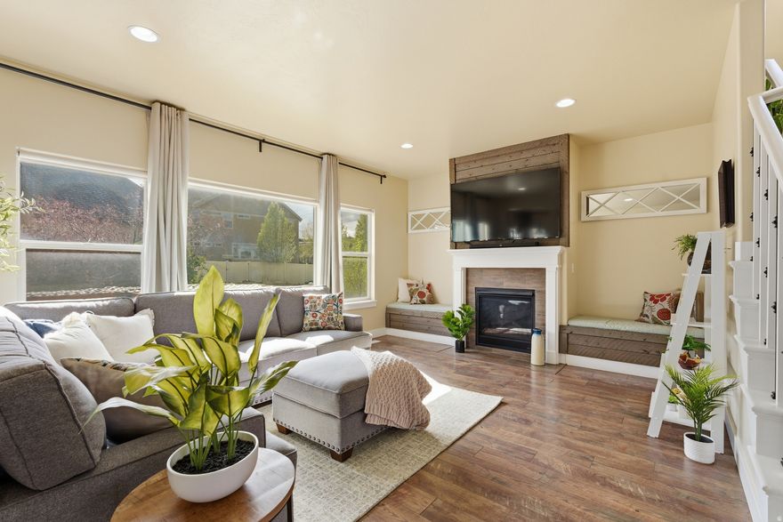 ***OPEN HOUSE! Saturday April 18th from 11 A.M. to 1 P.M.*** Welcome to the heart of Bluffdale! Come see this beautifully maintained home offering the perfect blend of comfort, space, and convenience. Nestled in a quiet, desirable neighborhood, this home features an open and inviting floor plan filled with natural light and thoughtful design throughout.  The main living area flows seamlessly into the kitchen, creating an ideal space for both everyday living and entertaining. The kitchen has beautiful cabinetry, generous counter space, and a layout that is perfect for gatherings. Spacious bedrooms. Primary suite offers a relaxing retreat. Fully-finished basement with a cool theatre room with projector and room for your game tables! 3-car garage with storage galore!  Step outside to a well-kept yard with plenty of room to enjoy Utah's beautiful seasons-whether you're hosting, gardening, or simply unwinding. You'll love the planting beds for gardening! This home also offers great storage and practical living spaces to meet a variety of needs.  Located just minutes from parks, pickleball courts, schools, shopping, and easy freeway access, this home combines peaceful suburban living with everyday convenience. Whether you're looking for your first home, upgrading, or investing, this is an opportunity you won't want to miss. Come experience the charm and livability of this Bluffdale gem! This wonderful home on a quiet, tree-lined street COULD BE YOURS TODAY!