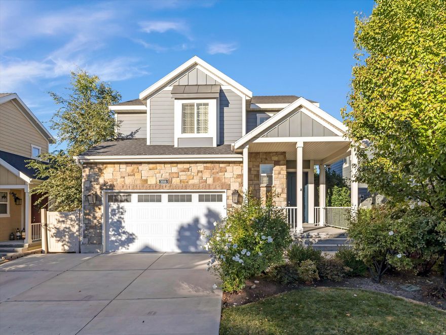 Nestled in the heart of Holladay's prestigious Olympus Orchards gated community, this immaculate two-story home offers the perfect blend of timeless design, modern luxury, and an unbeatable location. Ideally situated near the newly rebuilt Olympus High School and other top-rated schools, residents also enjoy quick access to upscale shopping, dining, and parks, as well as the world-class skiing and recreation of the nearby canyons. The New Englandinspired exterior features durable cement board siding, elegant stone accents, and crisp white trim for lasting curb appeal. Inside, the home showcases premium designer finishes throughout, including rich hardwood floors, plantation shutters, two-tone paint, stylish hardware, recessed lighting, and upgraded millwork. The grand two-story entryway greets you with a stunning chandelier and an elegant open staircase adorned with beautifully milled white railings. At the heart of the home, the gourmet kitchen is a true showpiece, featuring custom white cabinetry, honed marble countertops, a chic lantern-pattern tile backsplash, stainless steel appliances, and a spacious center island. The sun-filled dining area opens seamlessly to the covered deck and patio, perfect for year-round entertaining. The inviting great room features large windows that frame views of the lush backyard and a cozy gas fireplace with a statement tile hearth and custom mantel. Upstairs, the luxurious primary suite offers a serene retreat with an organized walk-in closet, soaking tub, separate shower, and double vanity. The finished lower level provides even more living space with high ceilings, new carpet, a comfortable family/rec room with a charming play nook, a fourth bedroom, a three-quarter bath, and a generous cold storage room. Outside, the private backyard oasis is beautifully landscaped with a lush lawn, mature trees, privacy fencing, and a covered patio, ideal for outdoor dining or relaxing. This exceptional home delivers luxury living in one of Holladay's most desirable gated communities, offering both comfort and convenience for a truly elevated lifestyle.