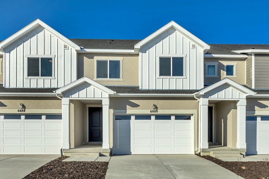 Our Cambridge floorplan features 3 bedrooms, 2.5 bathrooms, 2 sinks in the primary bathroom, an unfinished basement, 8' 2 car garage, 2 car driveway, fenced in rear yard, 2 sections of railing, stainless steel appliances including, gas range, microwave & dishwasher, community pool, lazy river, pickleball courts & playground.