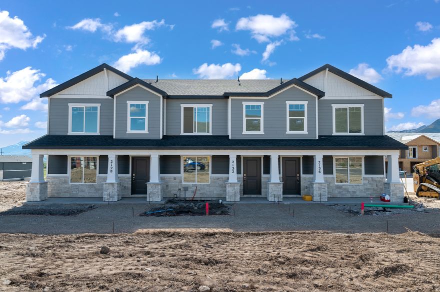 The Montebello is a two-story townhome that offers 3 bedrooms, 2 bathrooms and a 2-car garage with a functional and open main floor layout. Interior features include quartz countertops, laminate flooring, modern cabinetry, and large pantry. Upstairs includes a walk-in laundry room, full bath, and a large primary suite with walk-in closet and private bath. The Home comes with a Smart Home Package, radon system, and builder warranty. Actual home may differ in color/material/options. Pictures are of finished homes of the same floor plan and may contain options/upgrades/ decorations/ furnishings not available at the advertised price. No representation or warranties are made regarding school districts and assignments; conduct your own investigation regarding current/future school boundaries. Buyer to verify all information.