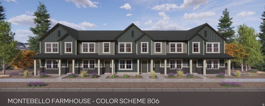 The Montebello is a two-story townhome that offers 3 bedrooms, 2 bathrooms and a 2-car garage with a functional and open main floor layout. Interior features include quartz countertops, laminate flooring, modern cabinetry, and large pantry. Upstairs includes a walk-in laundry room, full bath, and a large primary suite with walk-in closet and private bath. The Home comes with a Smart Home Package, radon system, and builder warranty. Actual home may differ in color/material/options. Pictures are of finished homes of the same floor plan and may contain options/upgrades/ decorations/ furnishings not available at the advertised price. No representation or warranties are made regarding school districts and assignments; conduct your own investigation regarding current/future school boundaries. Buyer to verify all information.